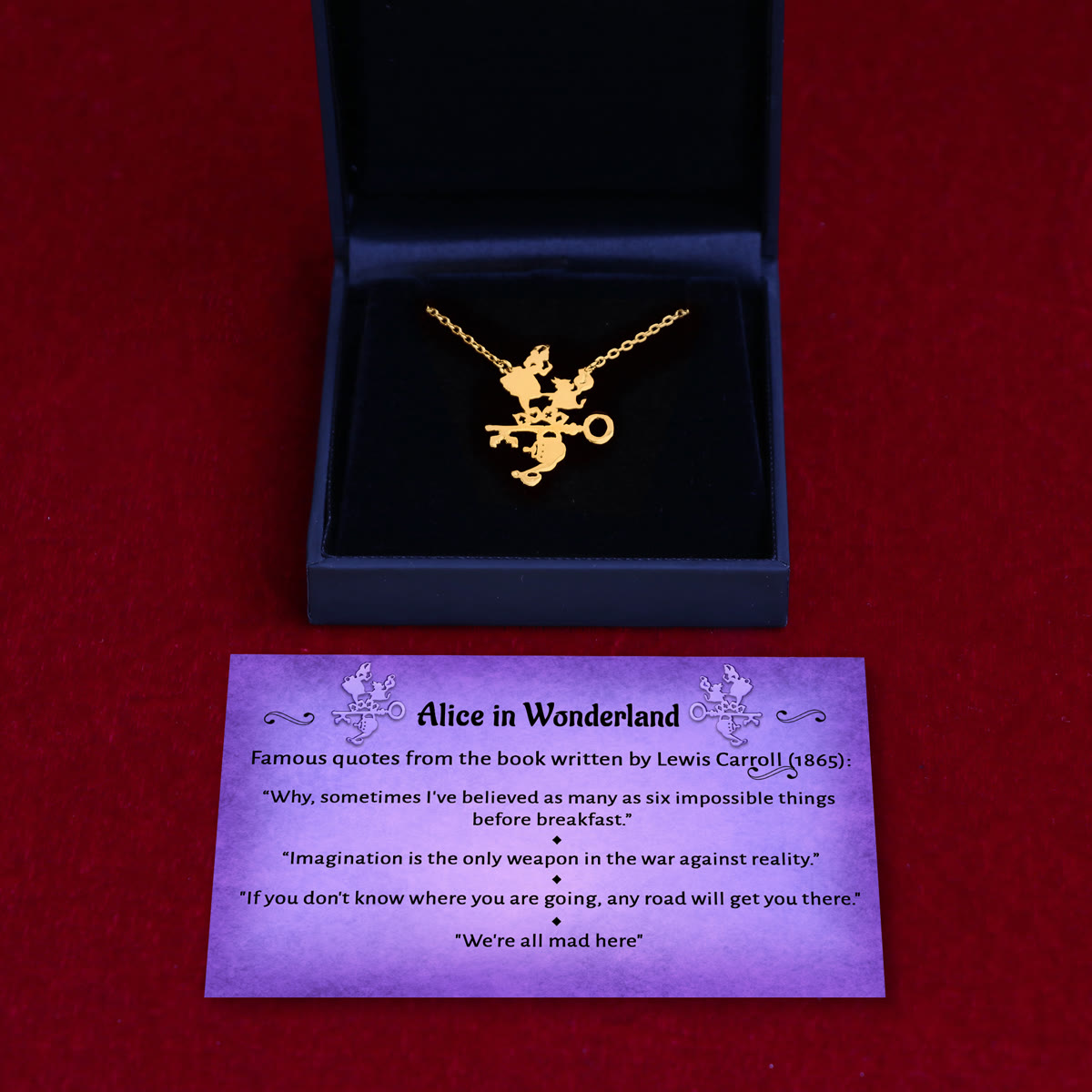 Alice in Wonderland Dream — Gold-Plated Silver, gift box