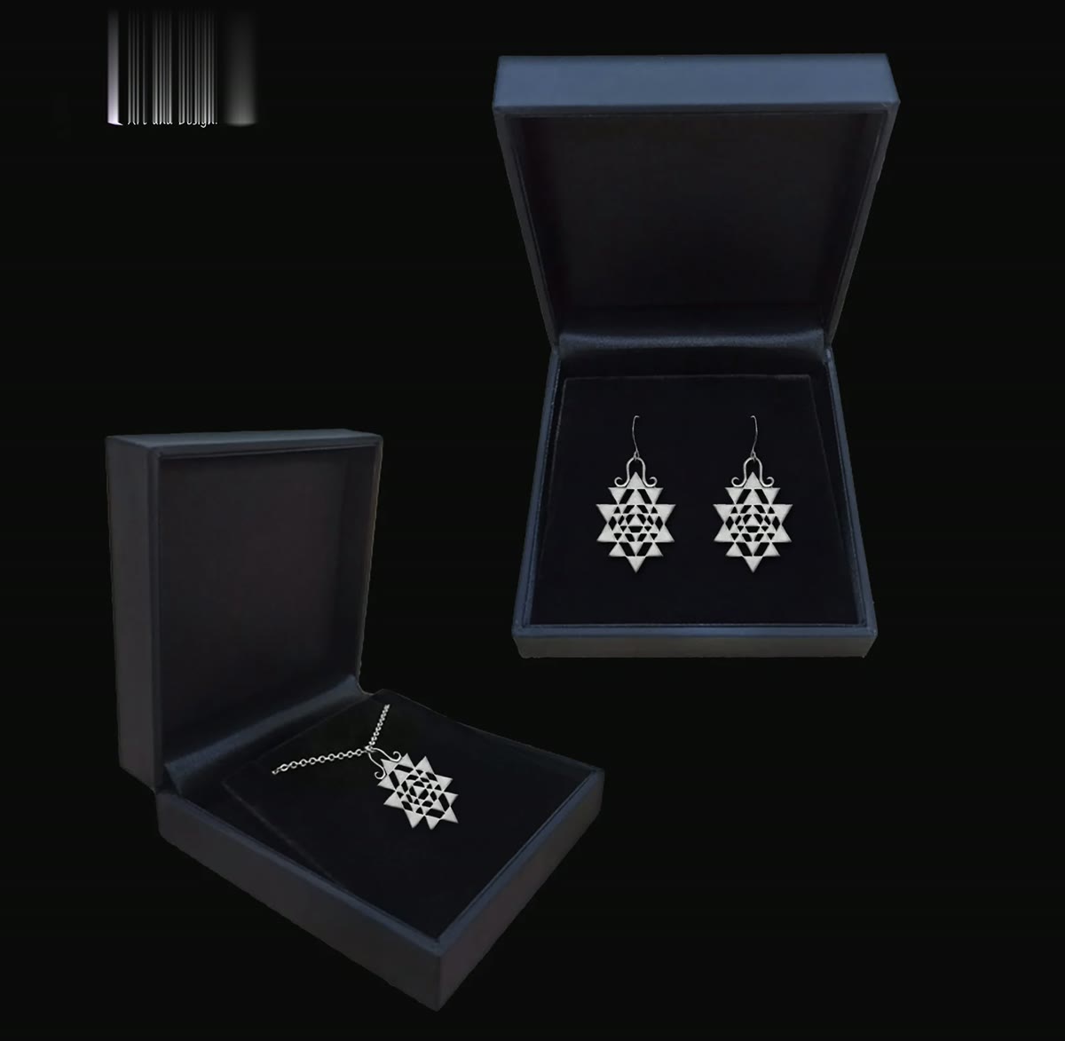 Baby Yantra Earrings — Sterling Silver, gift box