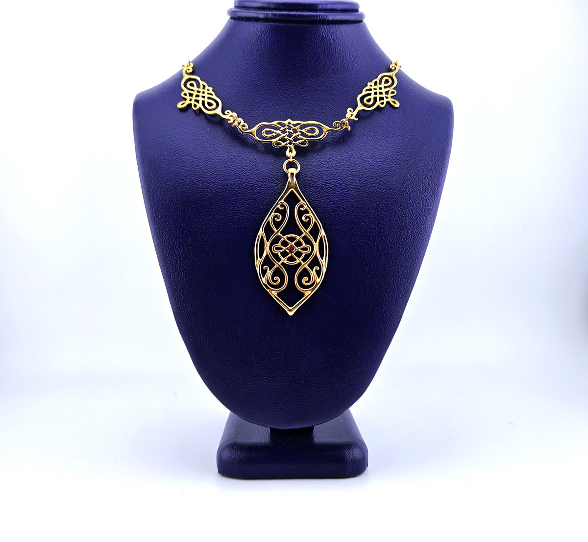 Celtic Goddess Necklace — Gold-Plated Silver, styled