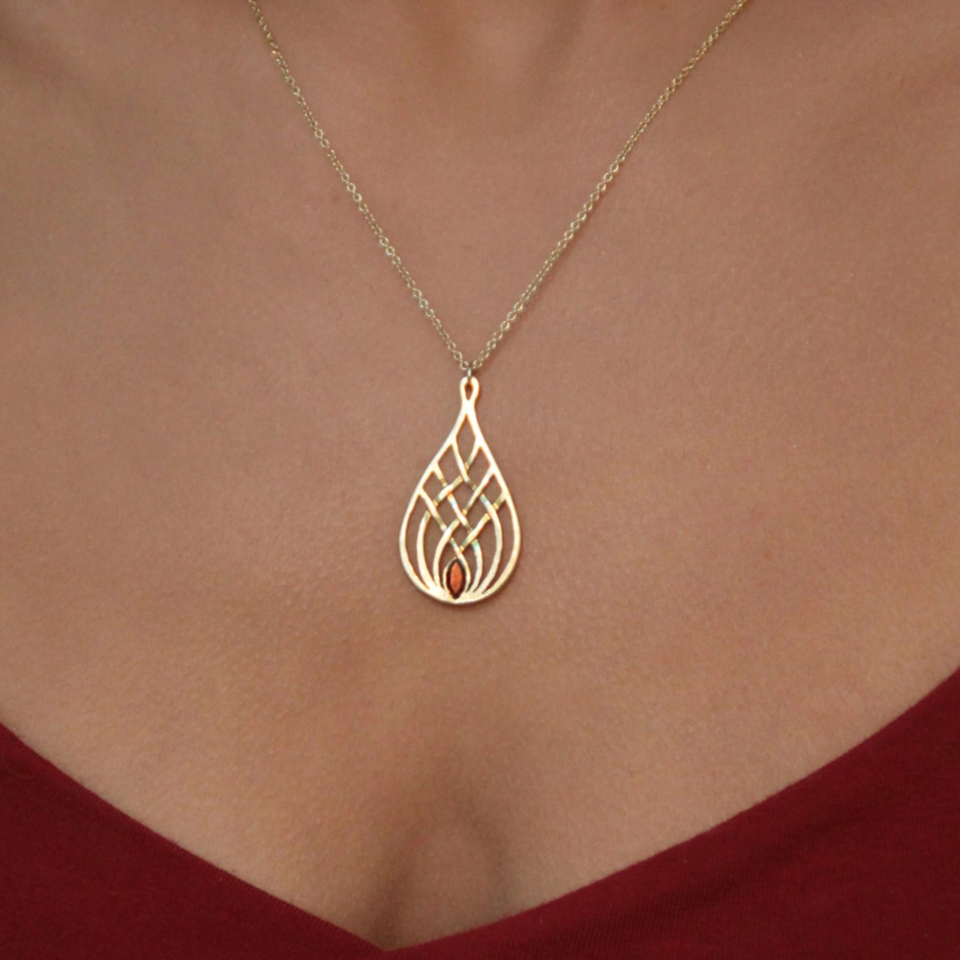 Celtic Knot Drop — Gold-Plated Silver