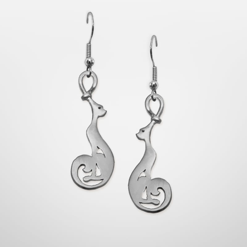 Divine Cat Earrings — symbolic jewelry by Alumia