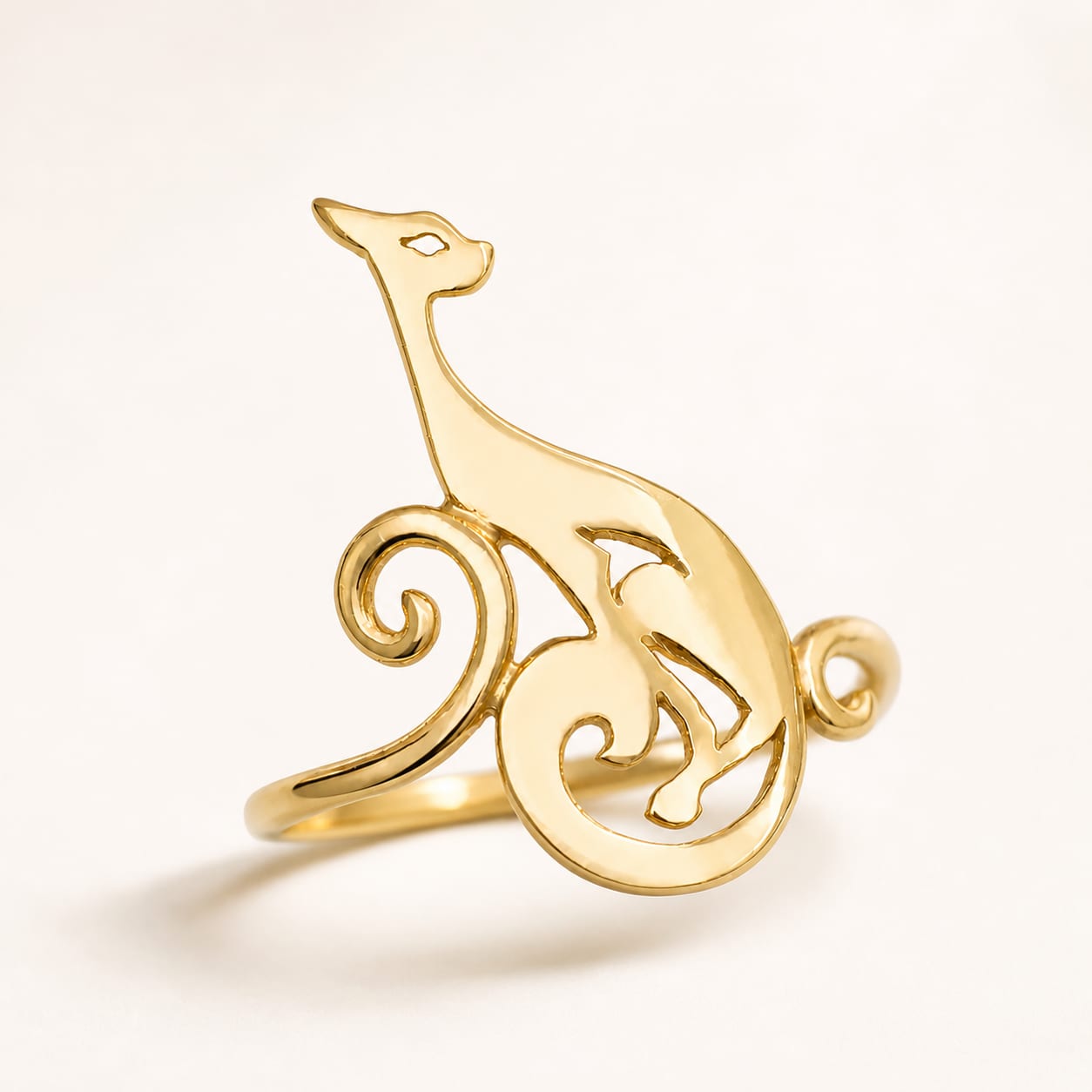 Divine Cat Ring — symbolic jewelry by Alumia