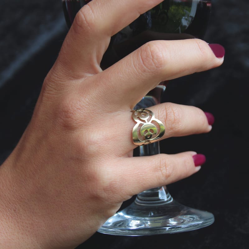 Galactic Moon Ring — Gold-Plated Silver