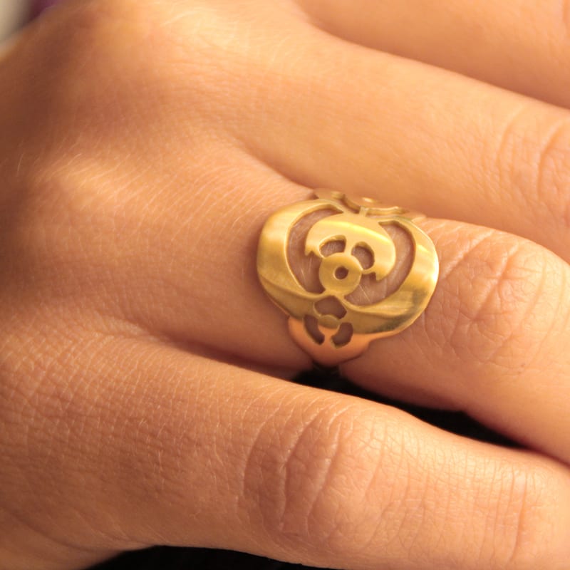 Galactic Moon Ring — Gold-Plated Silver