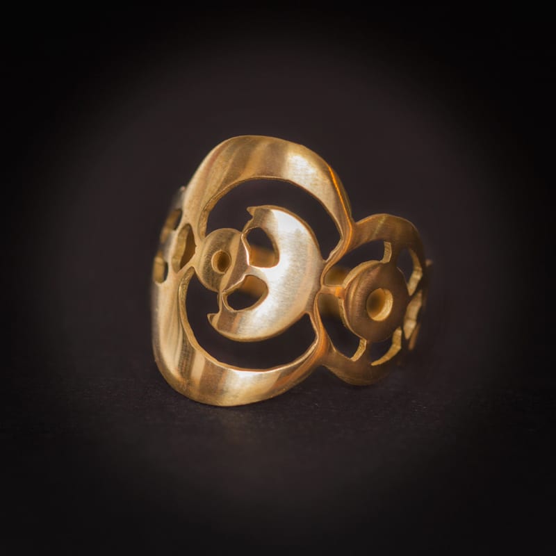 Galactic Moon Ring — symbolic jewelry by Alumia