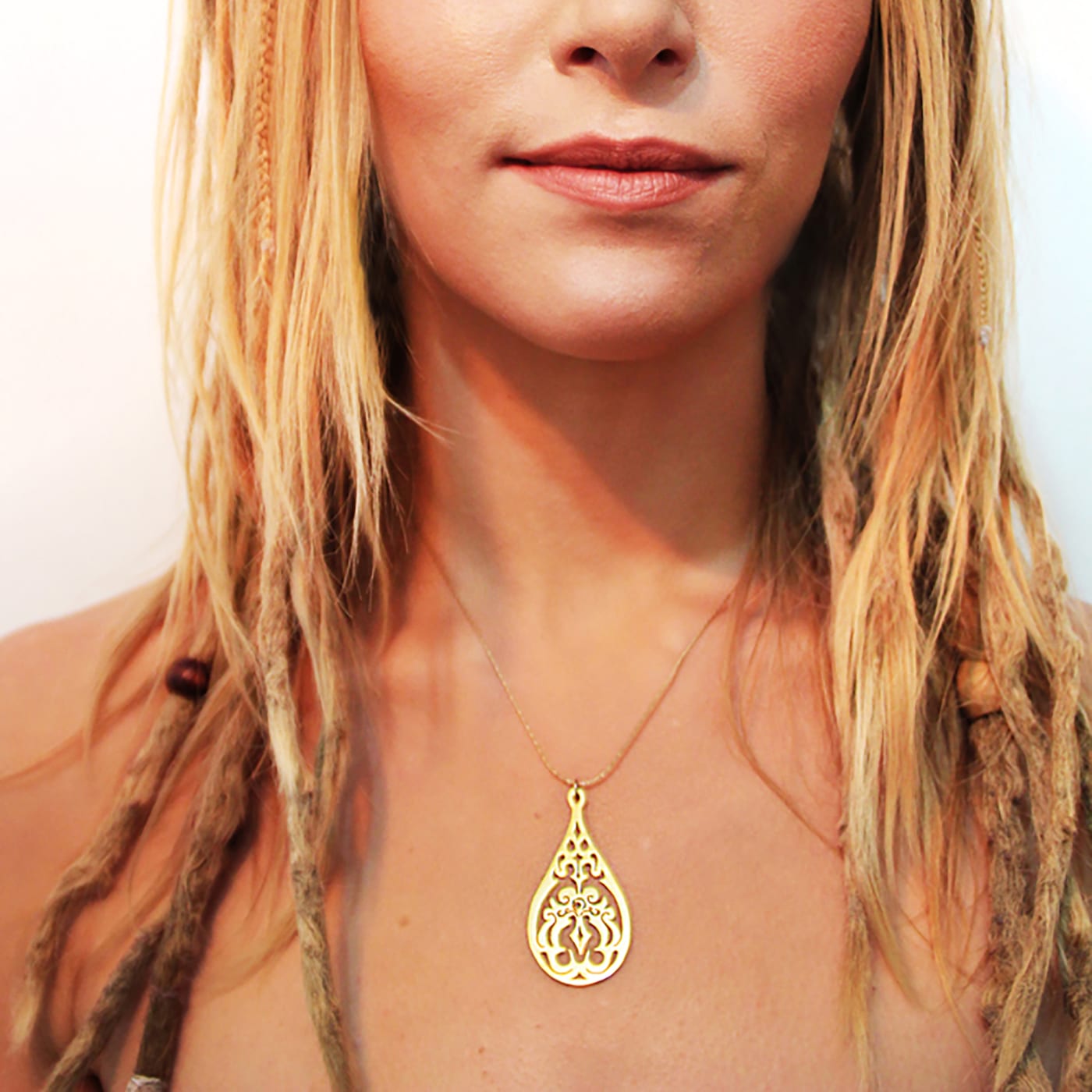 Moon Shrine Drop — Gold-Plated Silver