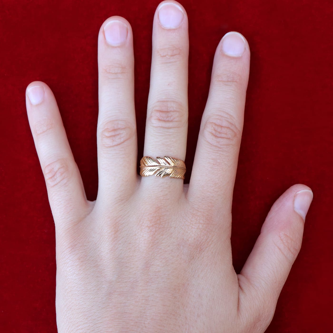Royal Feather Ring — Gold-Plated Silver