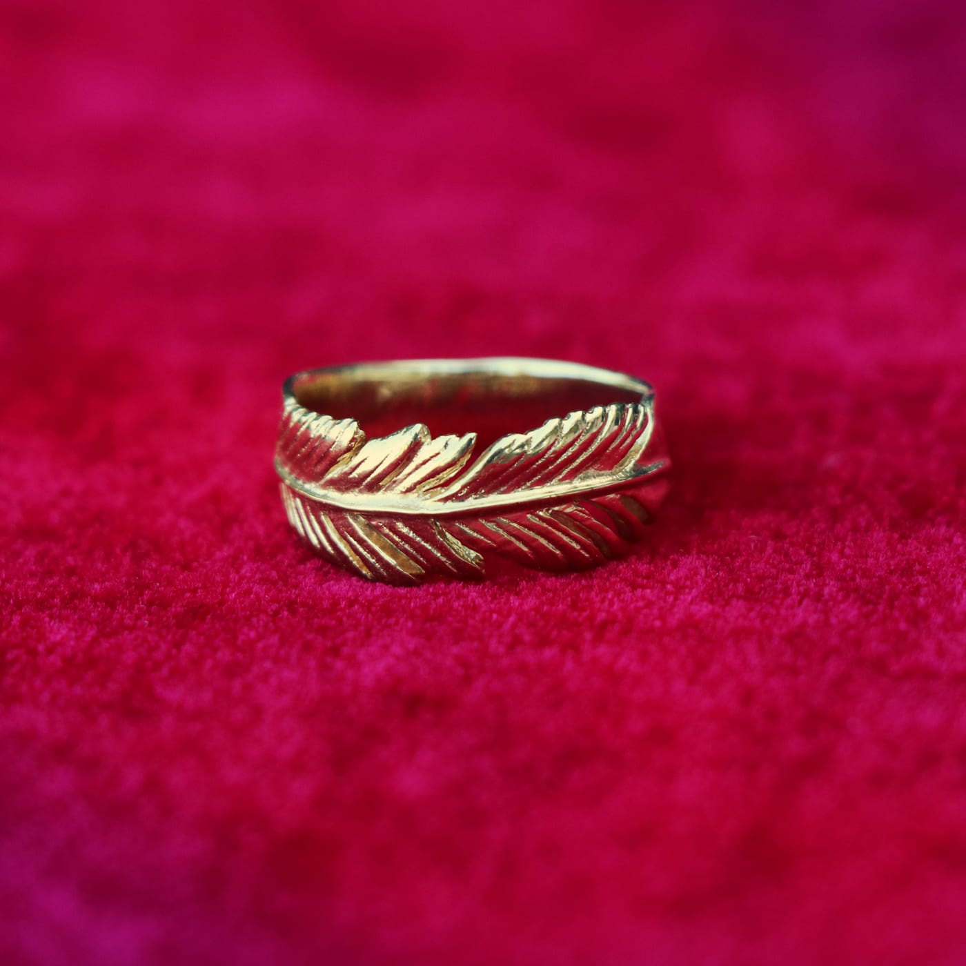 Royal Feather Ring — Gold-Plated Silver