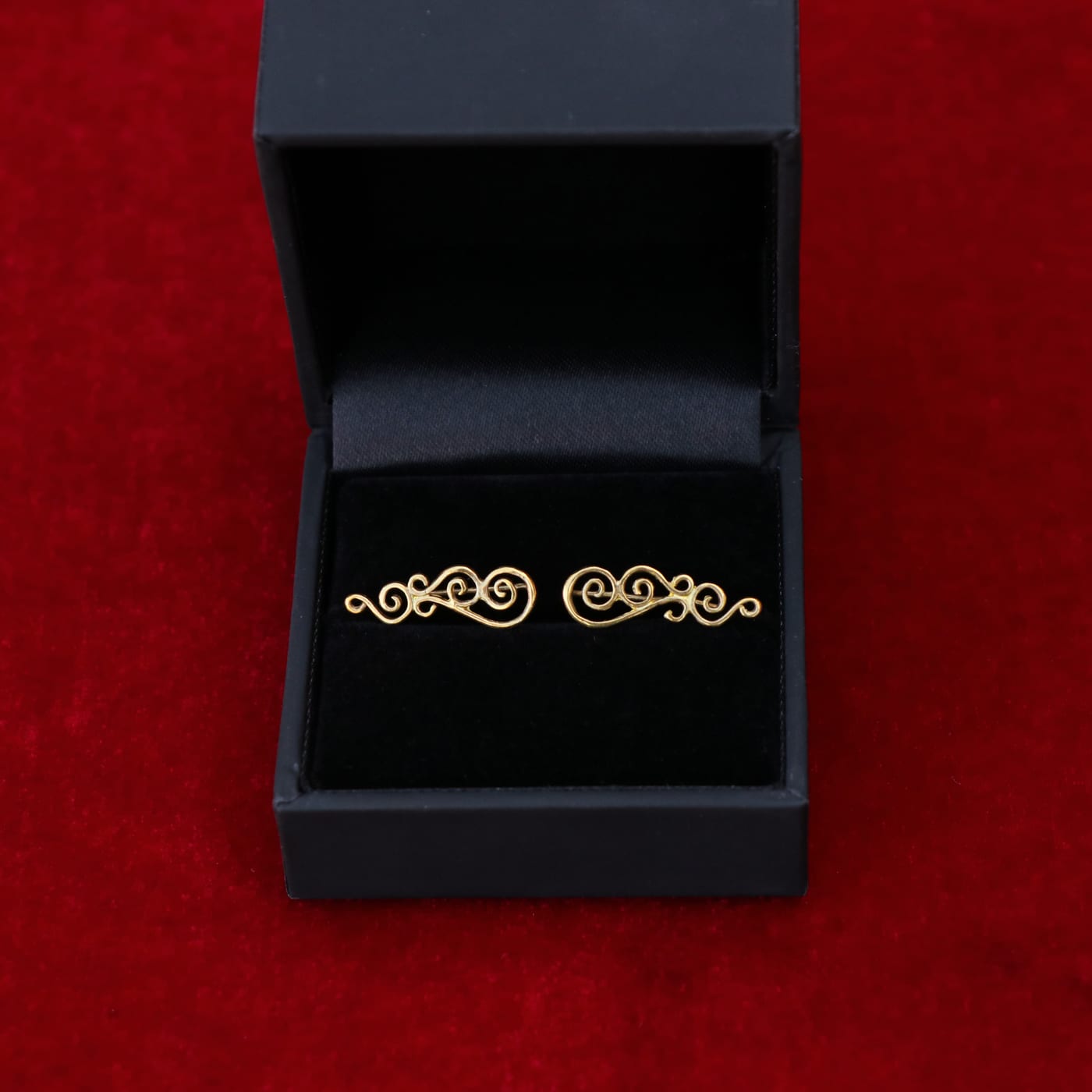 Spiral Stud Earrings — Gold-Plated Silver