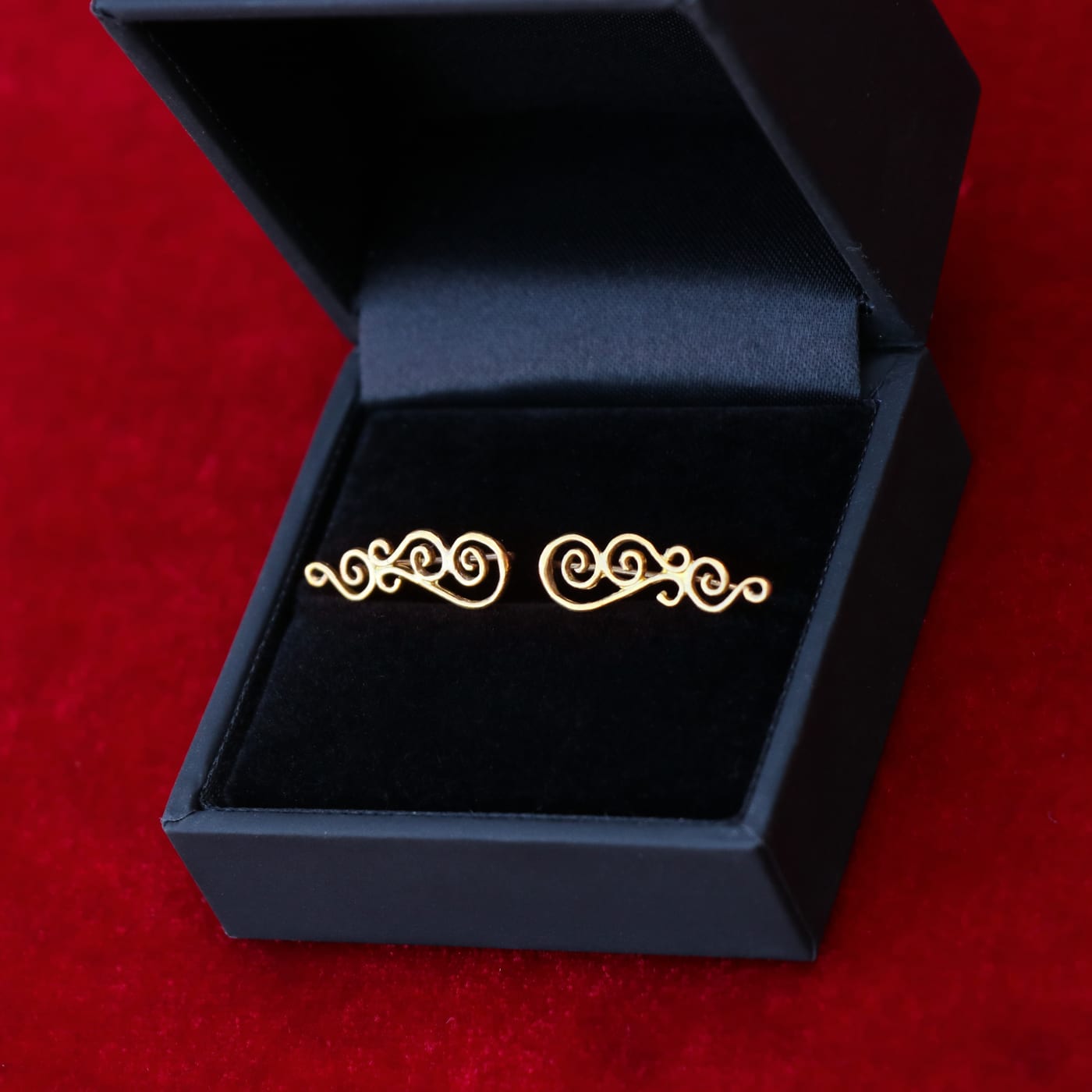 Spiral Stud Earrings — symbolic jewelry by Alumia
