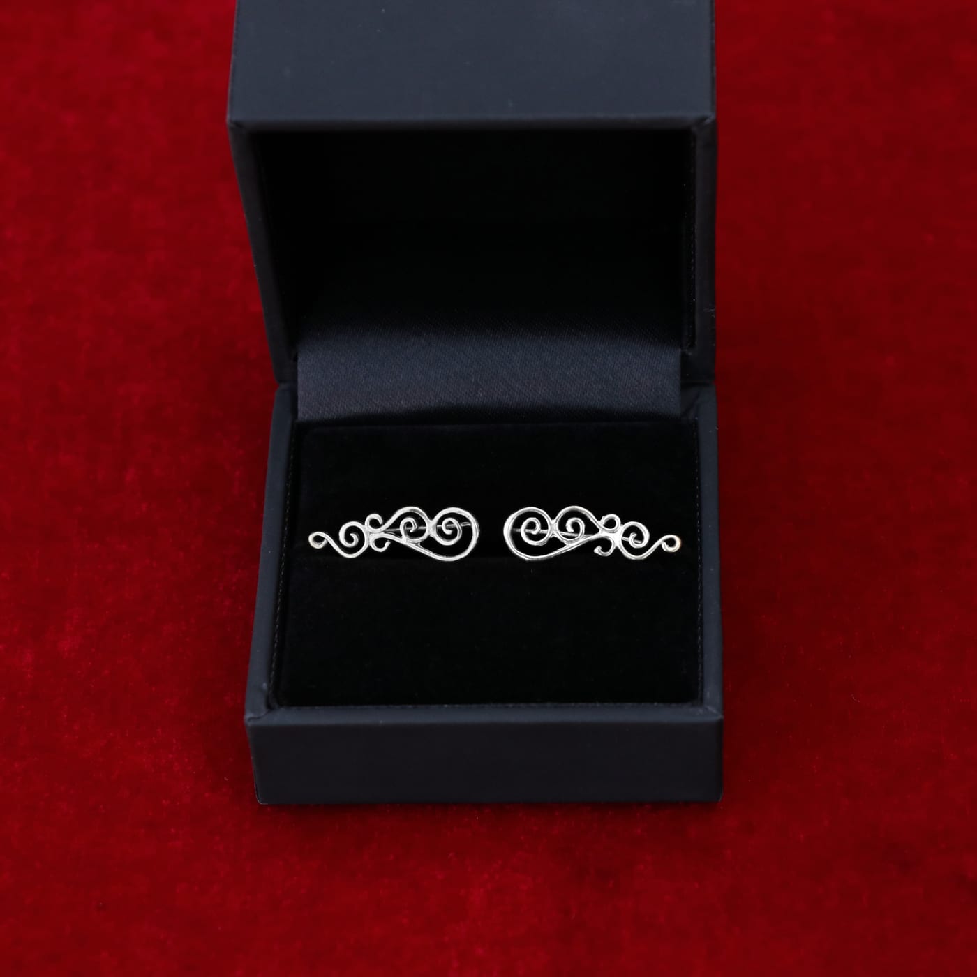 Spiral Stud Earrings — Sterling Silver