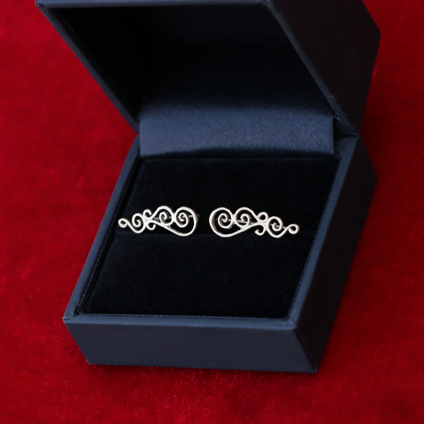 Spiral Stud Earrings — symbolic jewelry by Alumia