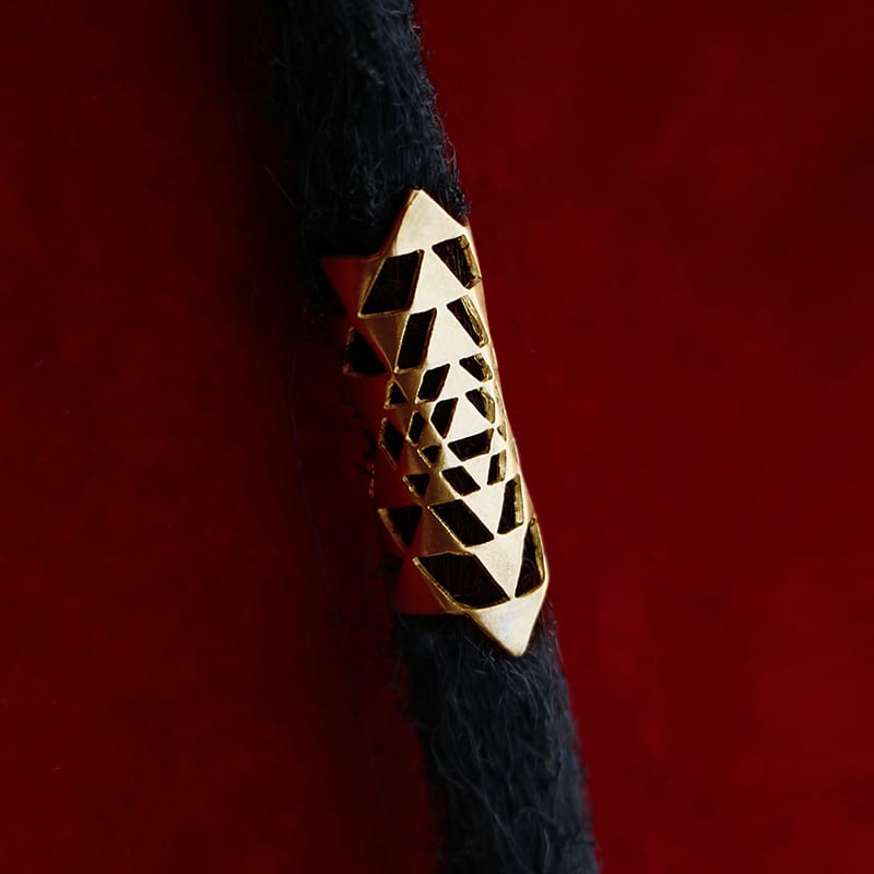 Sri Yantra Bead — Gold-Plated Silver