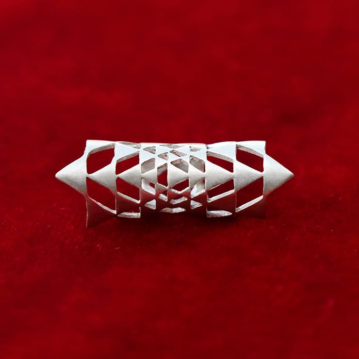 Sri Yantra Bead — Sterling Silver