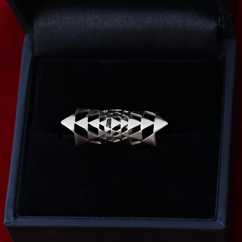 Sri Yantra Bead — Sterling Silver
