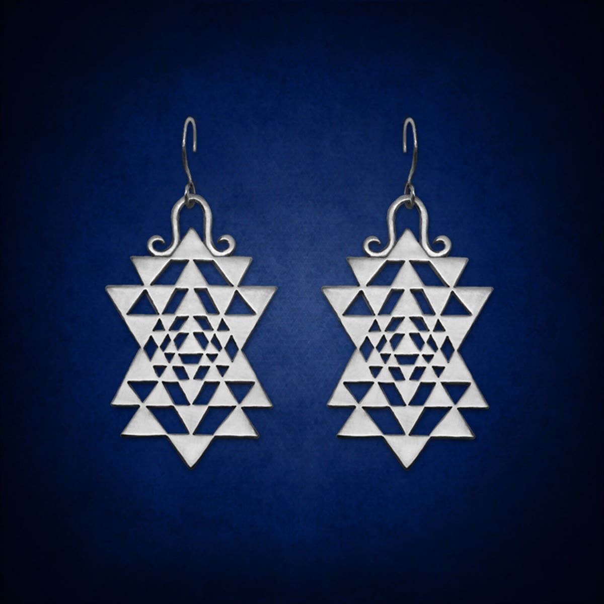 Sri Yantra Queen Earrings — symbolic jewelry by Alumia