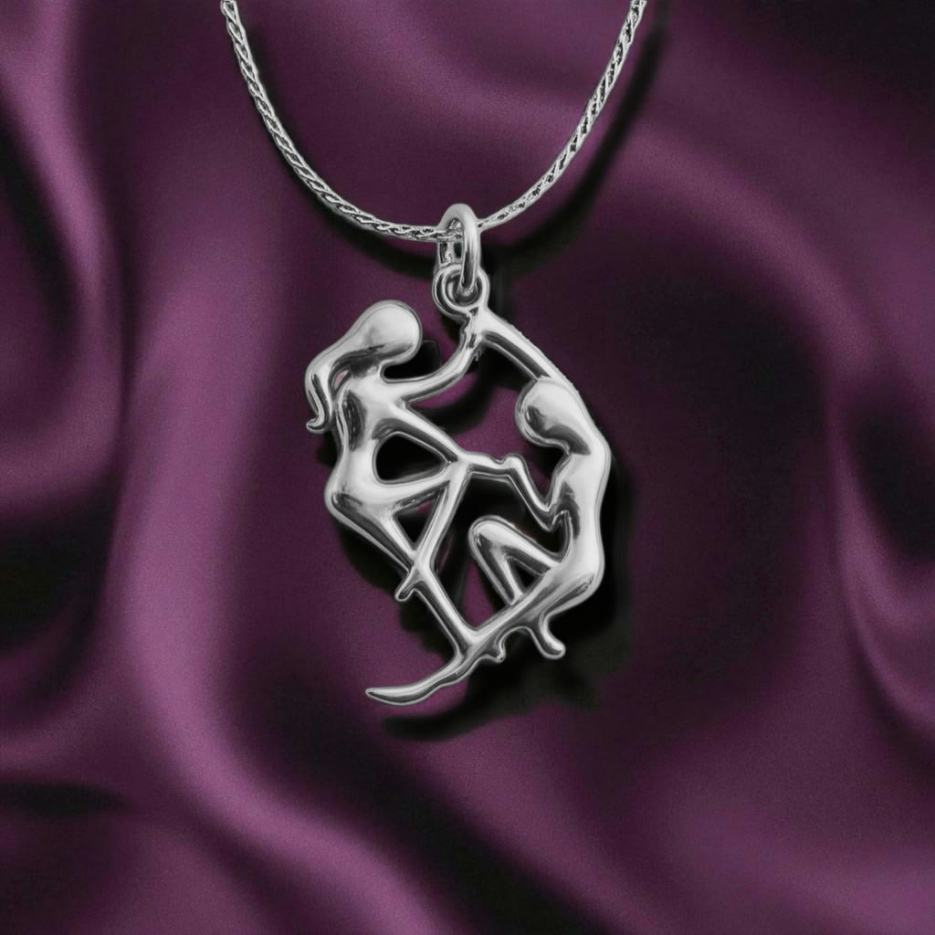 The Dancers Pendant — Sterling Silver, styled