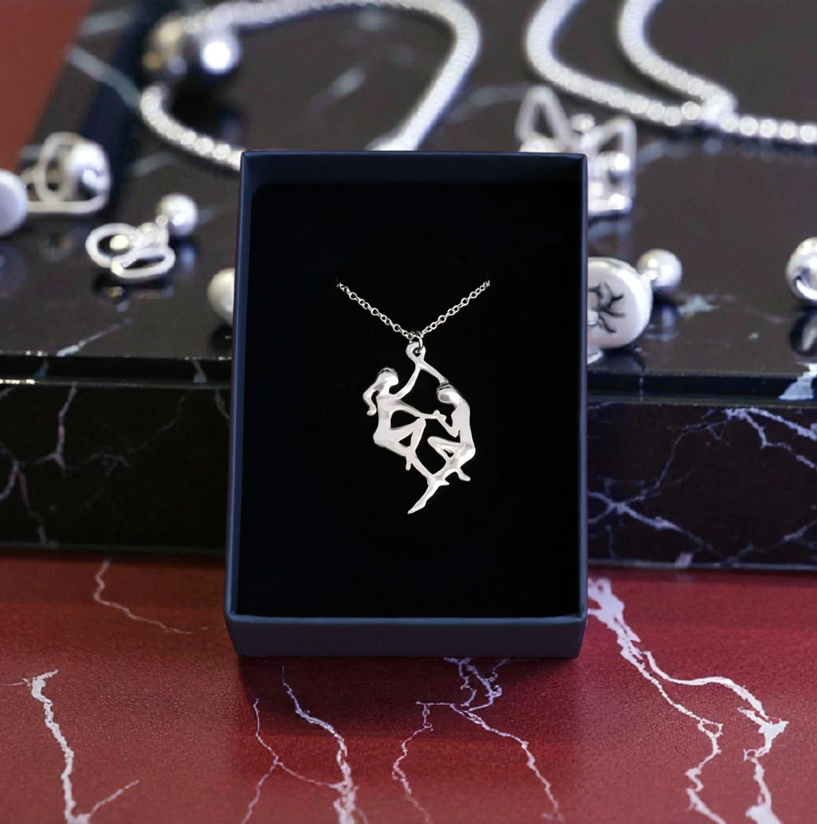 The Dancers Pendant — Sterling Silver, gift box