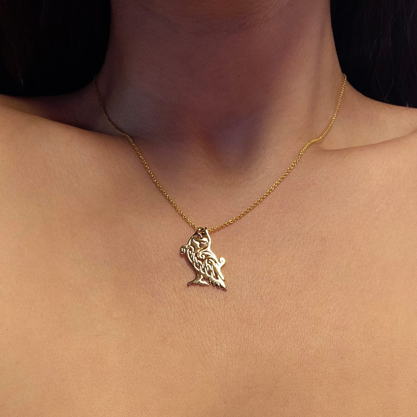 The Owl — Gold-Plated Silver