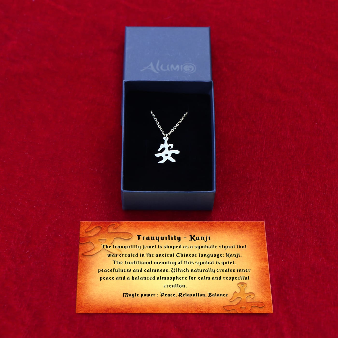 Tranquility Kanji — Sterling Silver