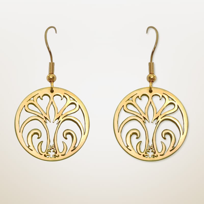 Tree Of Life Earrings — Gold-Plated Silver