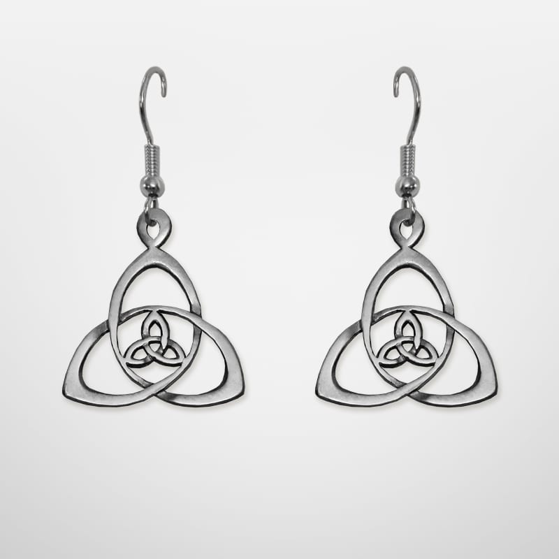 Trinity Flower Earrings — Sterling Silver