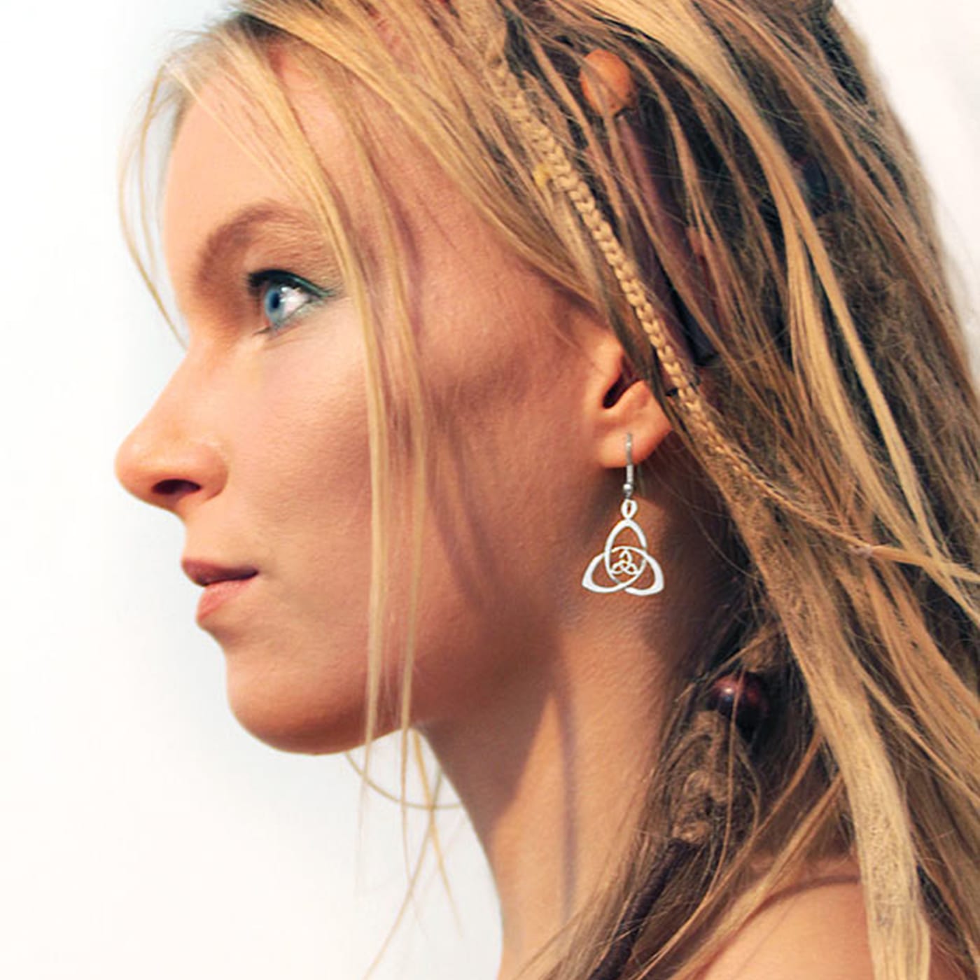 Trinity Flower Earrings — Sterling Silver