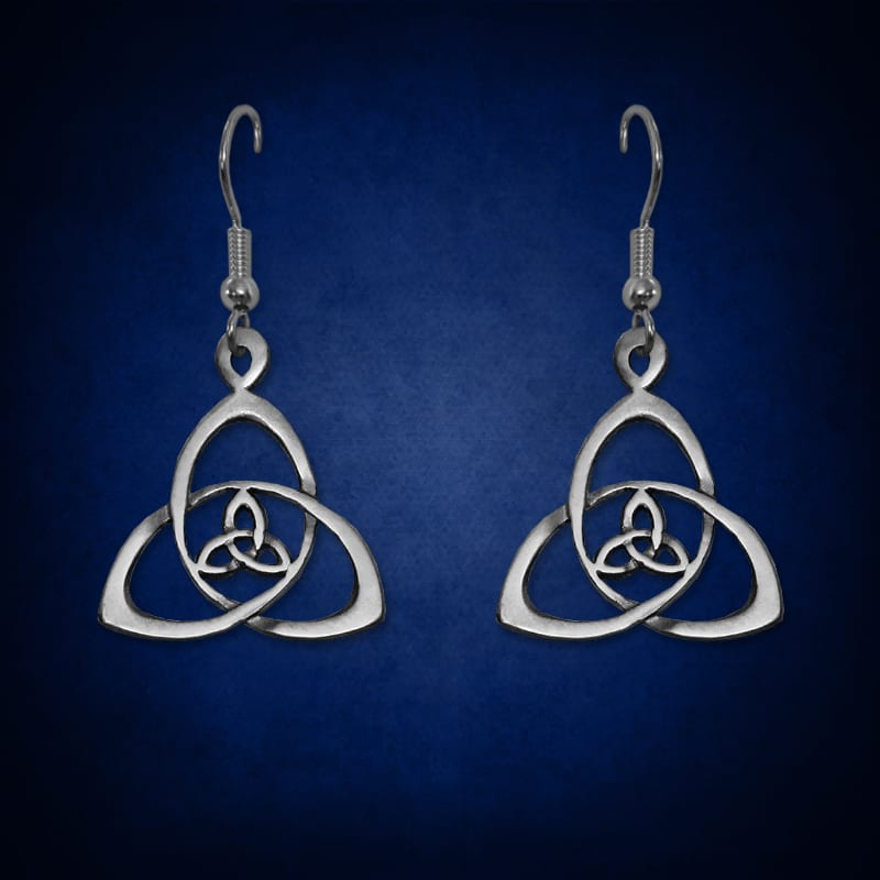 Trinity Flower Earrings — symbolic jewelry by Alumia