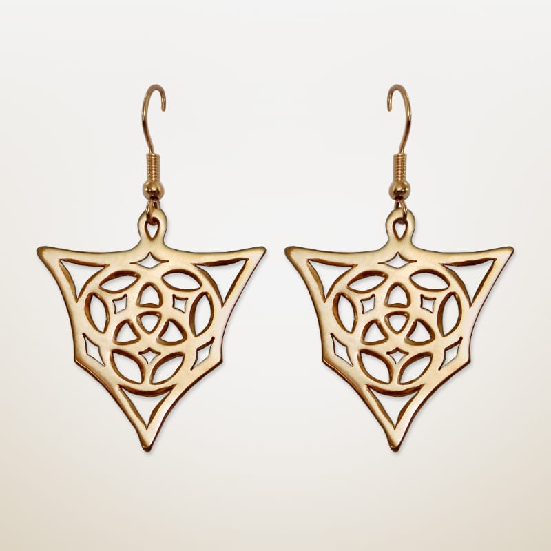 Trinity Tribal Magic Earrings — Gold-Plated Silver
