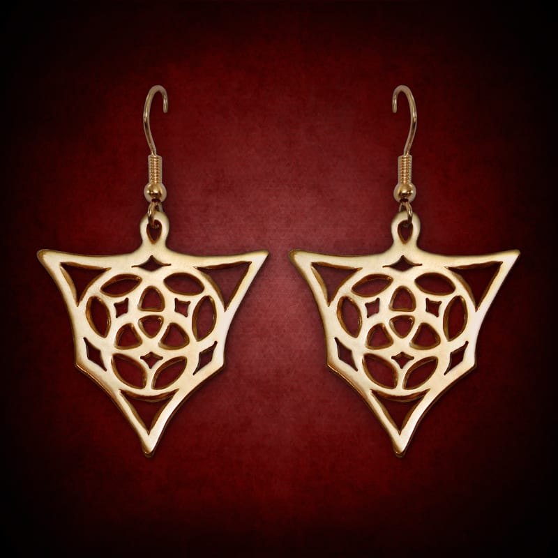 Trinity Tribal Magic Earrings — symbolic jewelry by Alumia