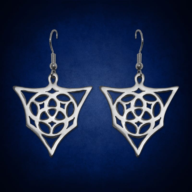 Trinity Tribal Magic Earrings — symbolic jewelry by Alumia