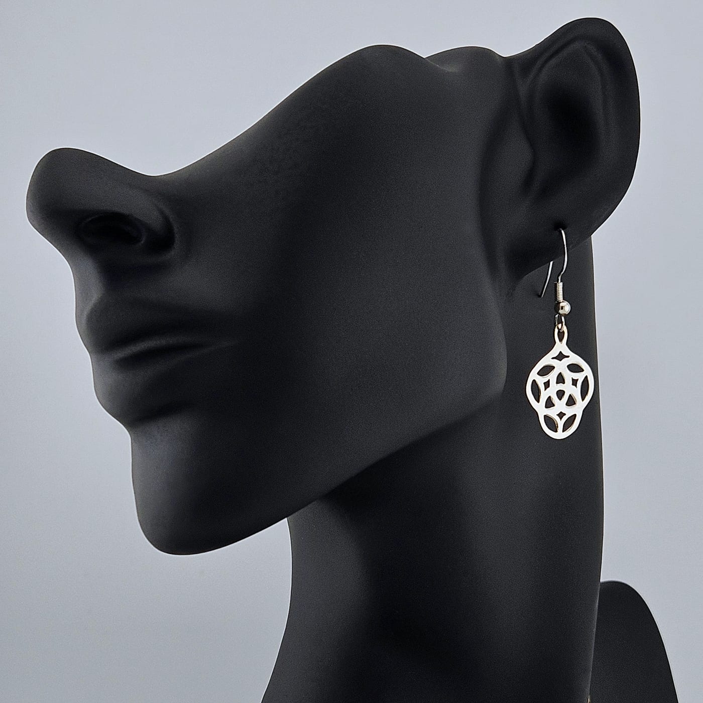Trinity Tribal Round Earrings — Sterling Silver